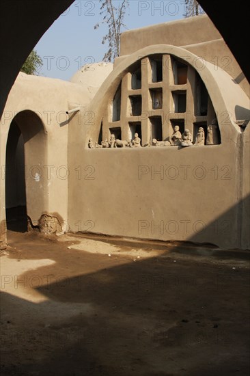 Damage to the Ramses Wissa Wassef Art Centre adobe buildings caused by rising water levels