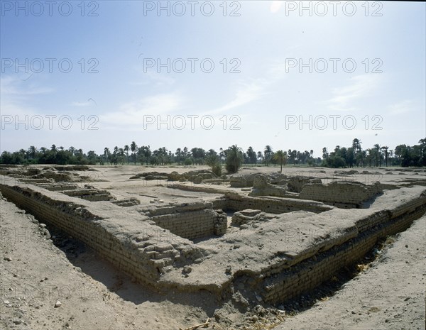 View of the of the sunken garden of the northern section of the Harem Quarter of the Great Palace at Amarna