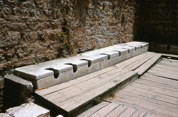 The toilets at the Vedius gymnasium