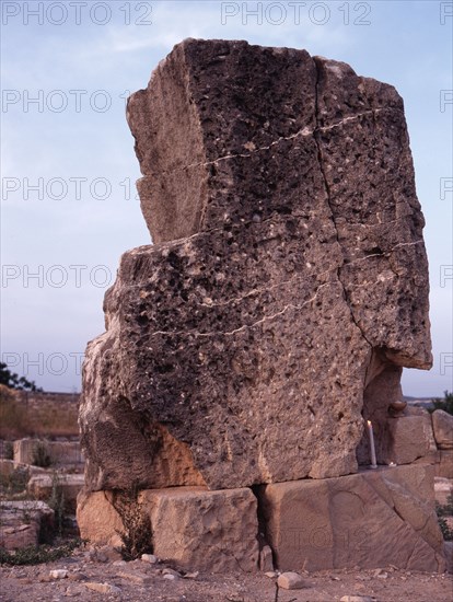 The conical stone, thought to be a representation of Aphrodite rising from the sea