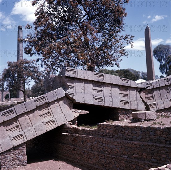 A fallen stela at Axum