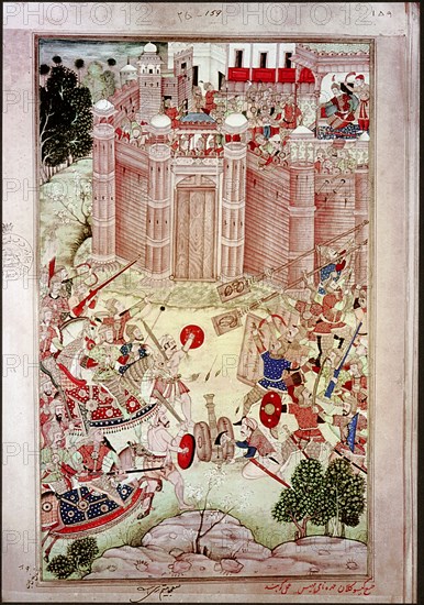 A 16th century illustration of a 14th century story 'The History of the Mongols'