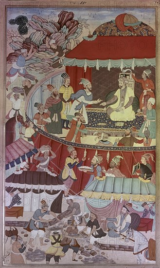 Detail from the 14th century Persian story 'The History of the Mongols'