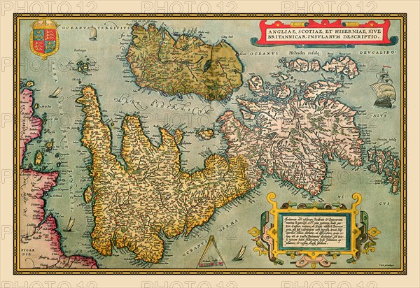 Map of Britian and Ireland 1602