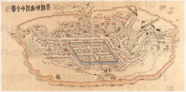 Map of Tianjin, China 1899