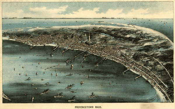 Harbor with ships at Provincetown, Massachusetts 1910 1910