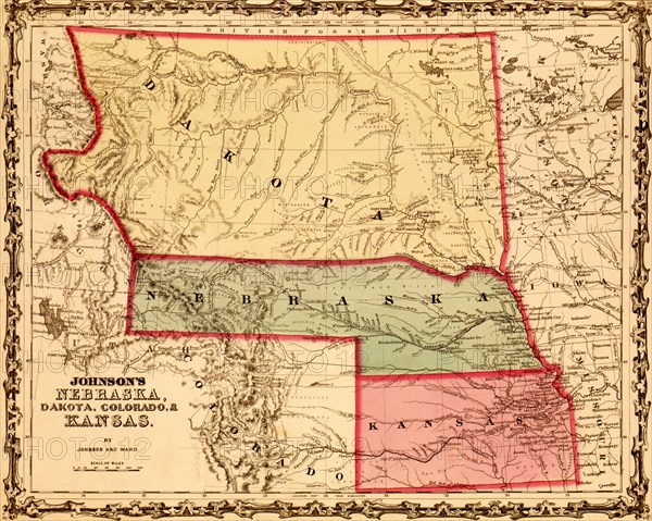 Nebraska, Colorado & Kansas 1862