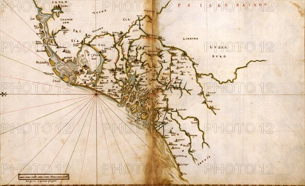 Portuguese map of The Low Countries - 1630 1630