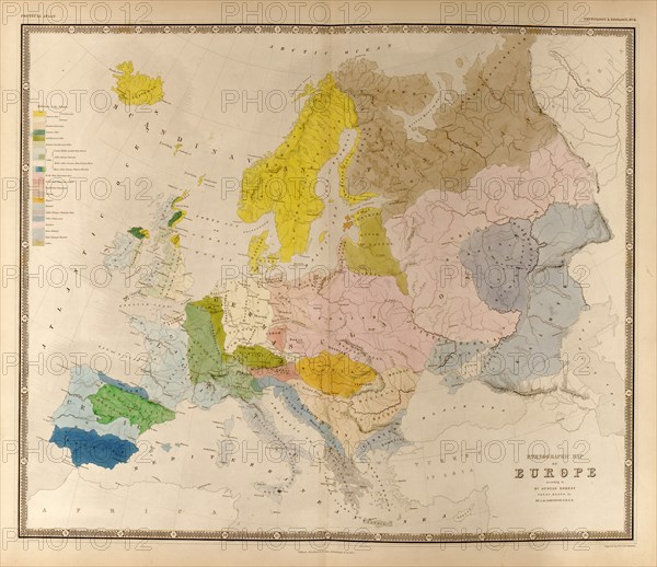 Ethnographic Map of Europe 1848