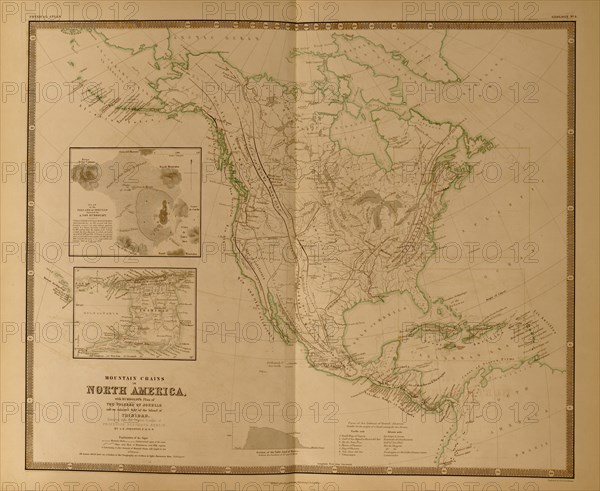 Mountain Chains in North America 1848