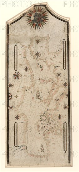 Portolan Chart of the Mediteranean & Connecting Seas - 1580 1580