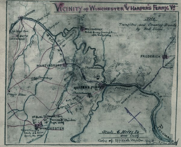 Vicinity of Winchester & Harper's Ferry, Virginia 1865