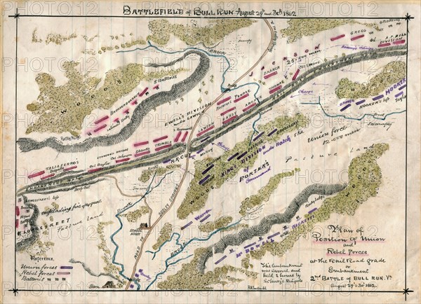 Battlefield of Bull Run : August 29th and 30th 1862. 1862