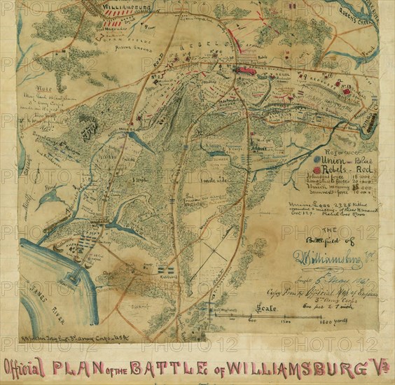 Battlefield of Williamsburg, Va. : fought 5th May 1862. 1862