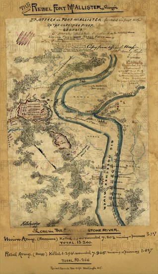 2nd attack on Fort McAllister on the Ogeechee River, Georgia. 1864