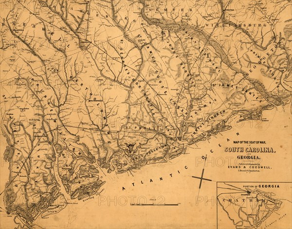 Seat of War in South Carolina & Georgia - 1861 1861