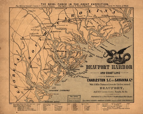 Naval Force in the Great Expedition - Beaufort Harbor - 1861 1861