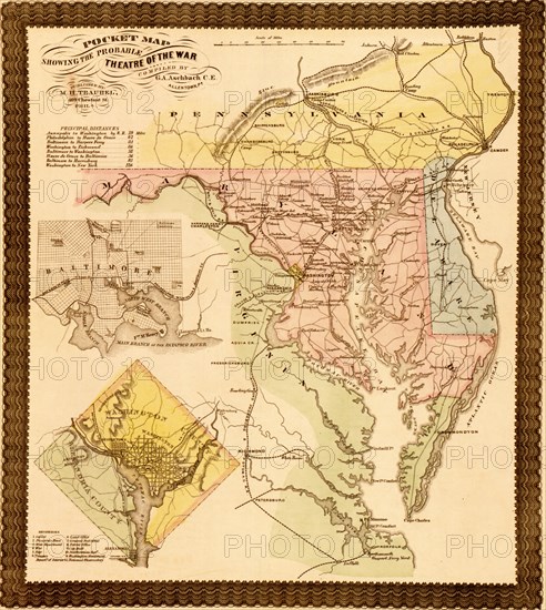 Pocket Map of the Probable Theatre of War - 1861 1861