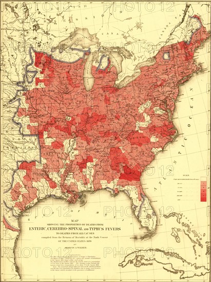 Occurrence of Intestinal Diseases & Typhus - 1870 1870