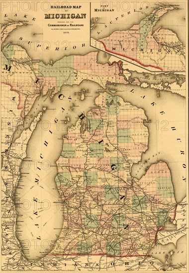 Railroads of Michigan - 1874 1874