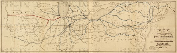 Chicago & Rock Island, Peoria and Bureau Valley, and Mississippi & Missouri railroads - 1852 1852