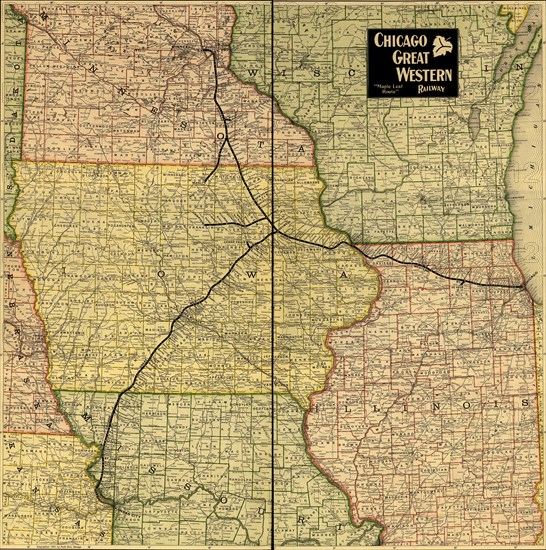 Chicago Great Western Railway "Maple Leaf Route." - 1897 1897