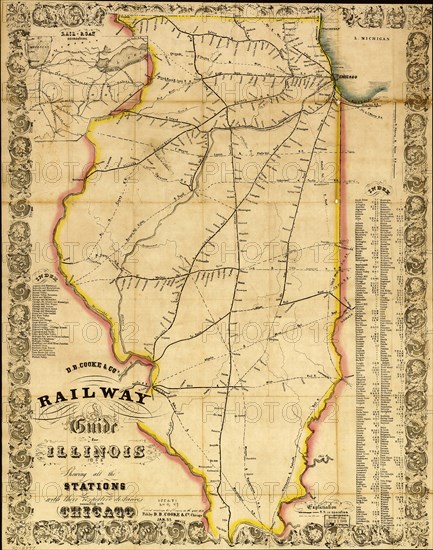 Railway guide for Illinois - 1855  1855