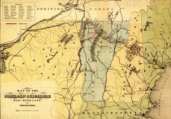 Portland and Ogdensburg Rail Road - 1850 1850