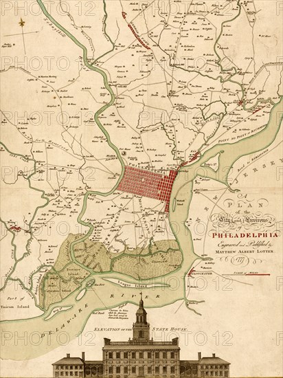 Plan of Philadelphia & its  environs - 1777