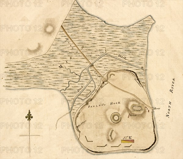 Paulus's Hook and fortifications - 1778