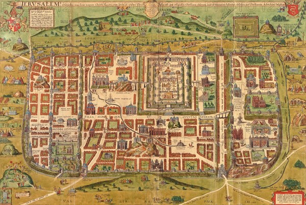 Antique Map of Jerusalem