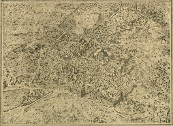 Antique Map of Jerusalem