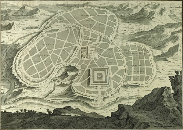 Antique Map of Jerusalem