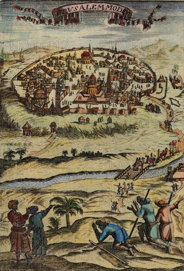 Antique Map of Jerusalem