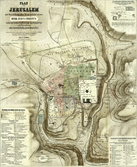 Antique Map of Jerusalem