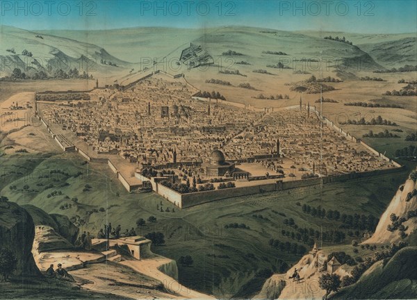 Antique Map of Jerusalem