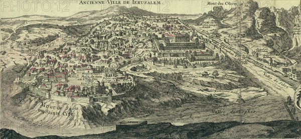 Antique Map of Jerusalem