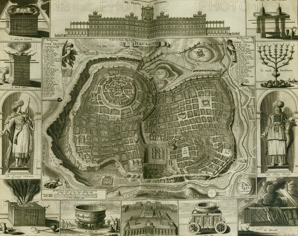 Antique Map of Jerusalem