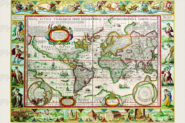 Map of the Americas 1628