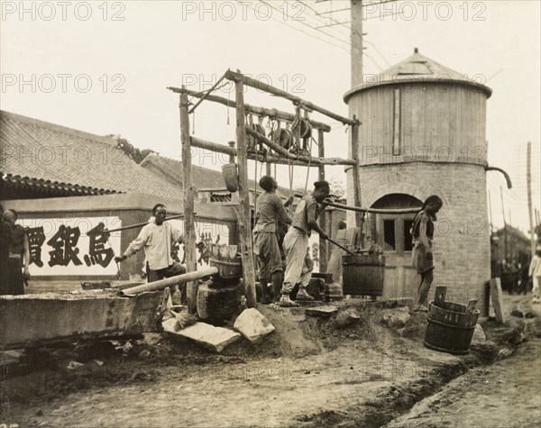 A hand-drawn street well in China