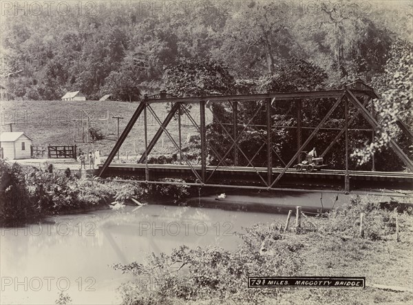 Railway track over Maggotty Bridge, Jamaica