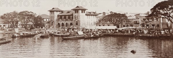 Waterfront at Lagos showing the Elder Dempster building