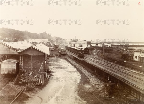 Passenger train departing from Port of Spain