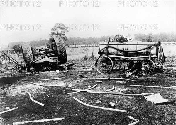 Threshing Machine Explosion