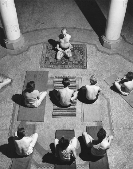 A Yoga Class In Session