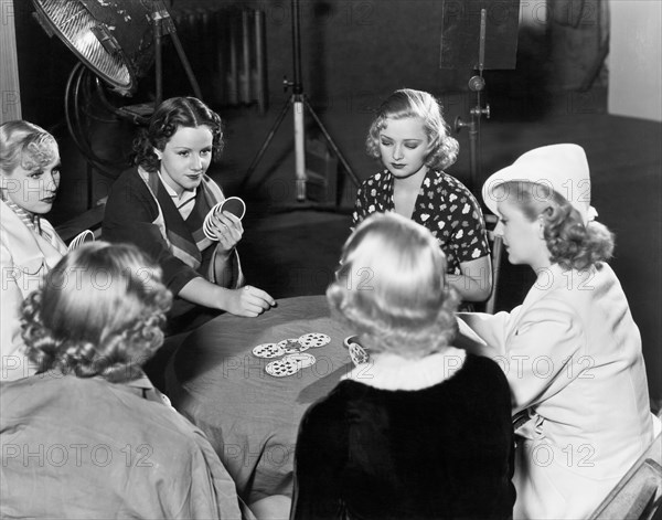 Chorus Girls Playing Hearts