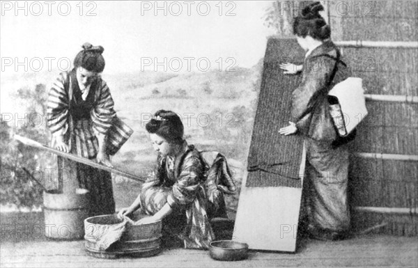 Japanese Women Doing Laundry