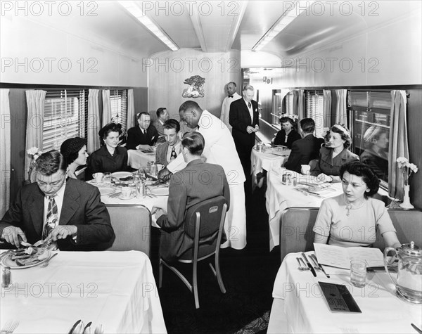 Passengers Dining On Train