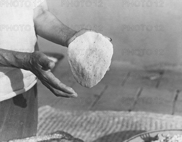 Indian Woman Making Tortillas