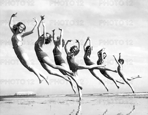 Graceful Line Of Beach Dancers